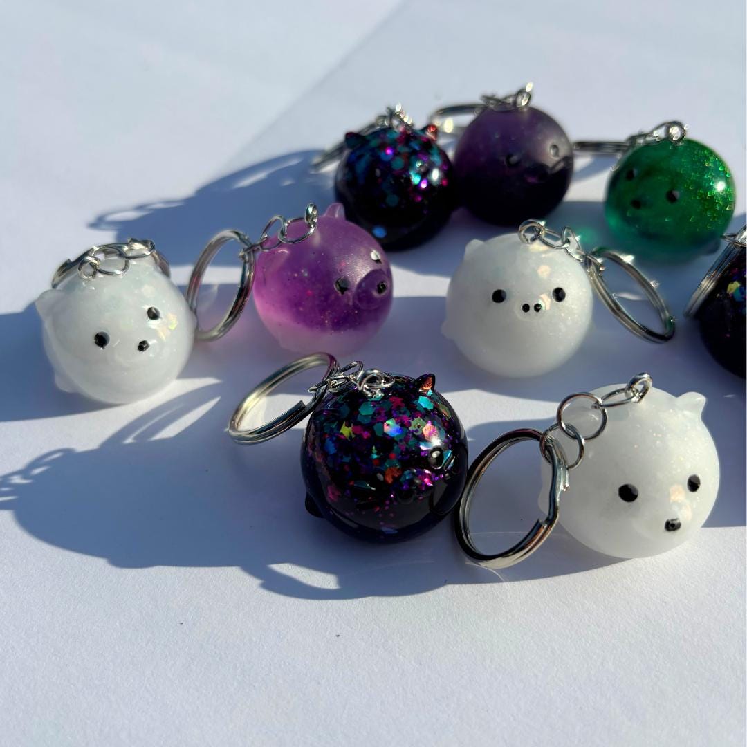 Cute Round Animal Keychain