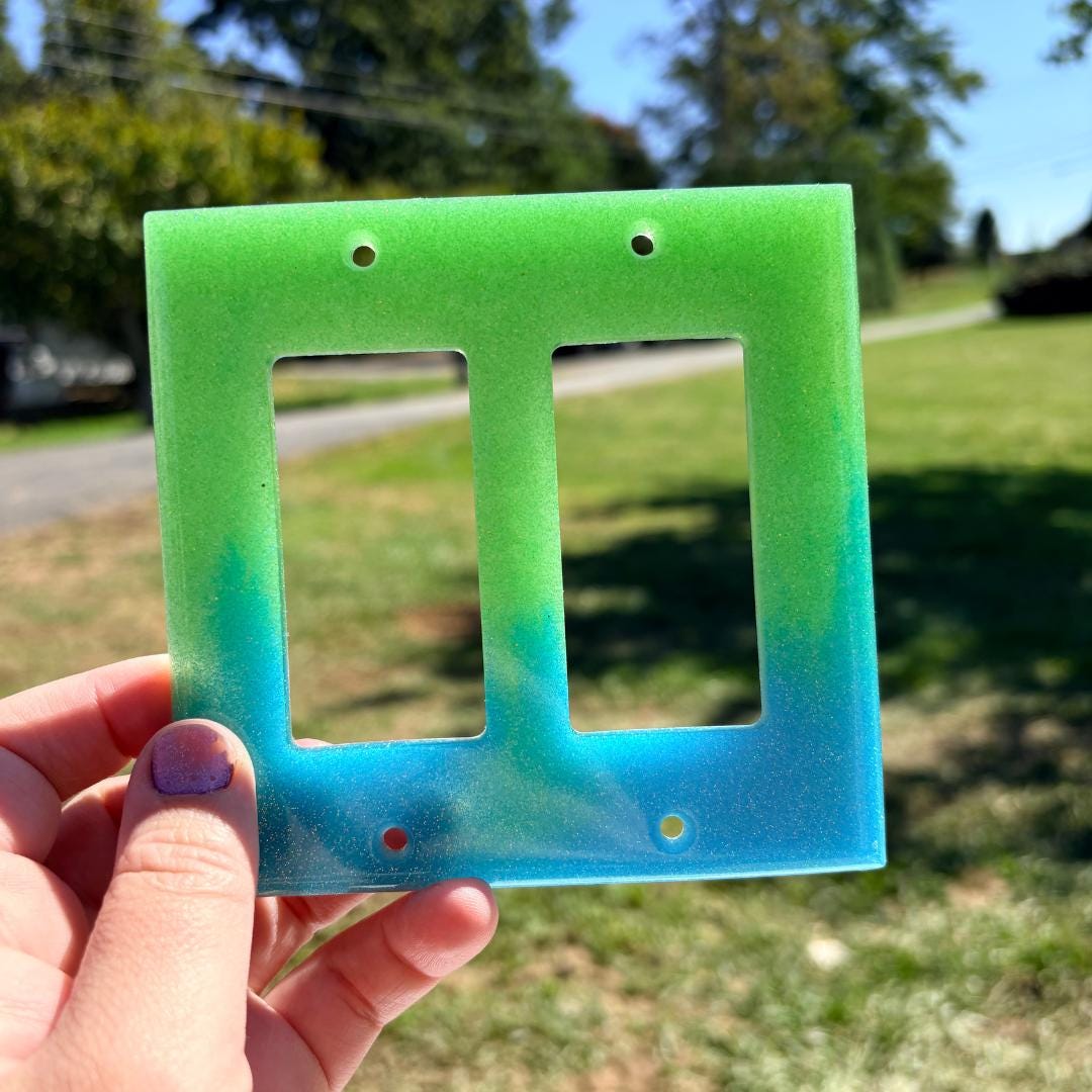 Glow-in-the-Dark Resin Outlet Covers