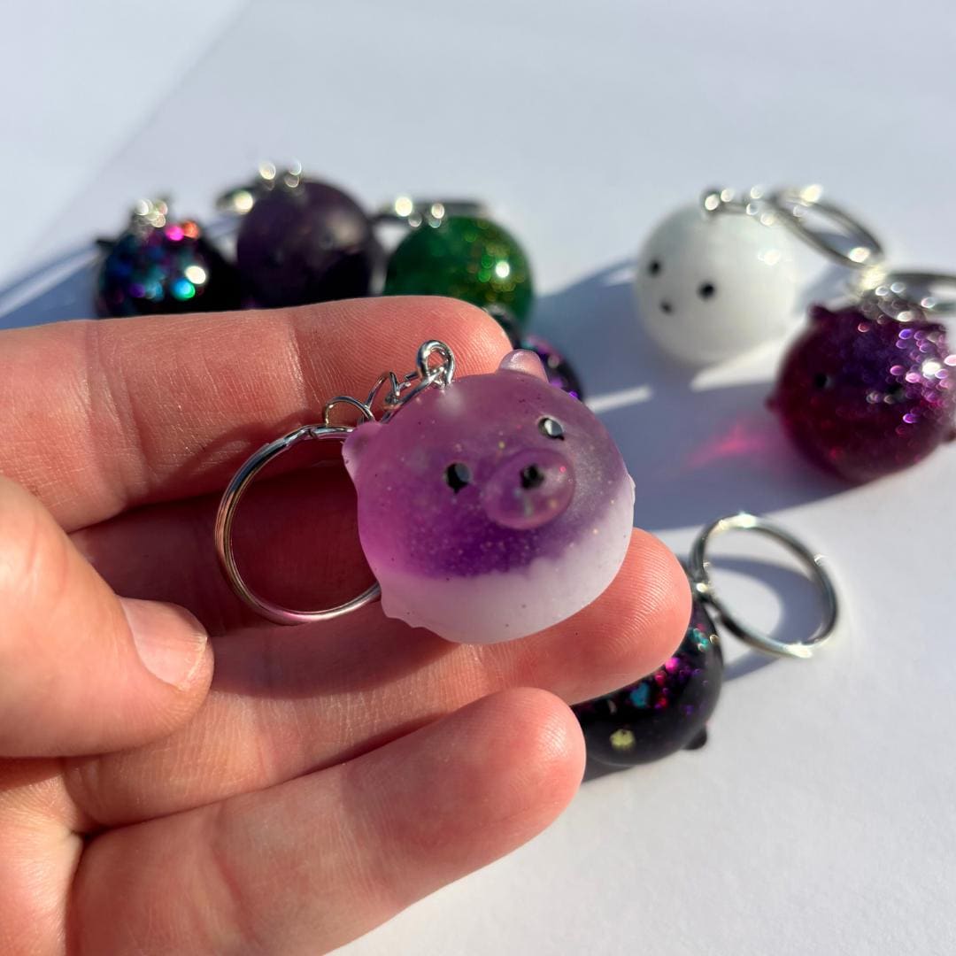 Cute Round Animal Keychain