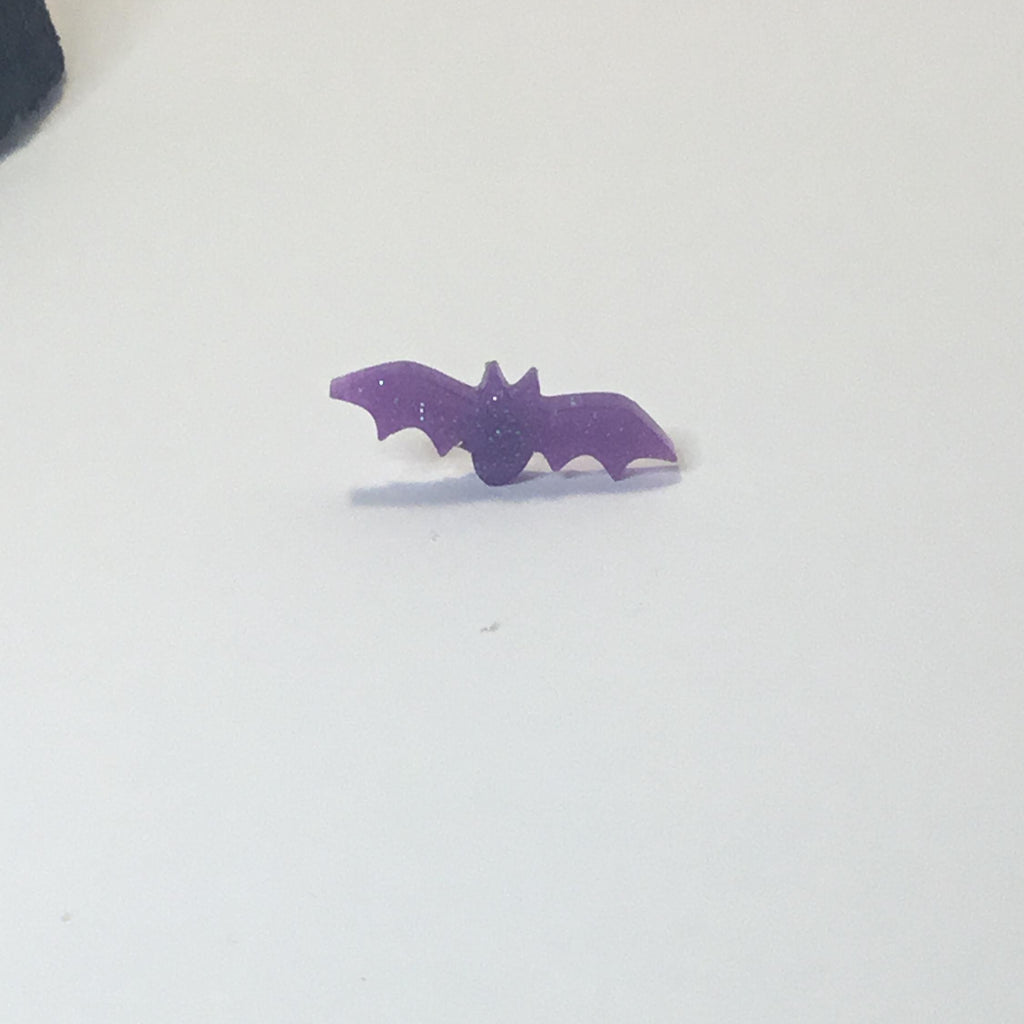 Halloween Earrings Set: Purple Spiderweb, BOO, Bats