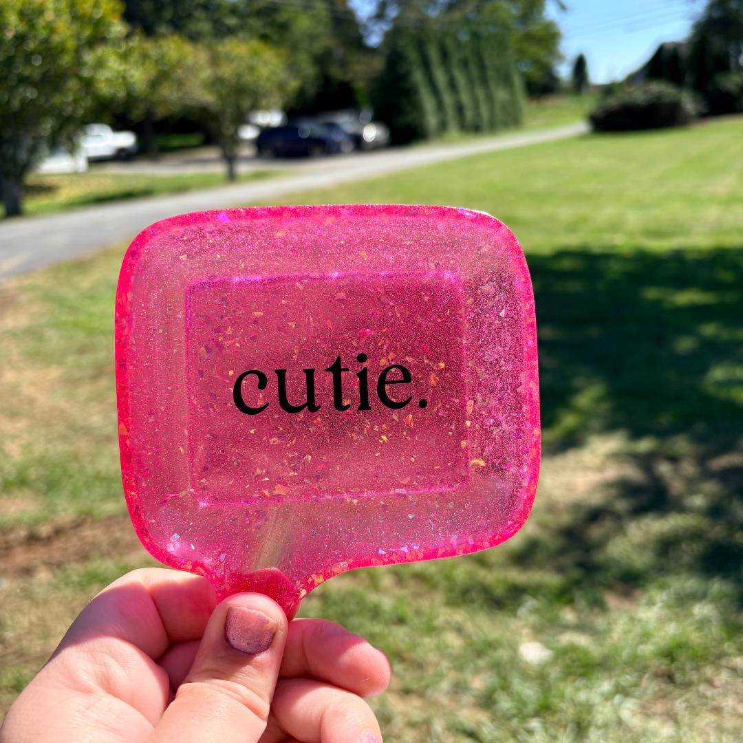 Glittery Funny Speech Bubble Tray
