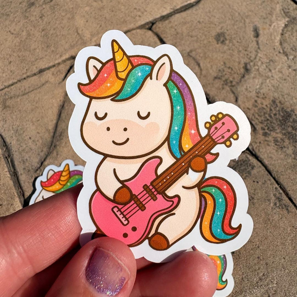 Cute Chibi Unicorn Die Cut Stickers Set of 8 - Adorable Premium Vinyl Stickers for Girls, Unicorn Lovers, Water Bottle, Laptop Stickers