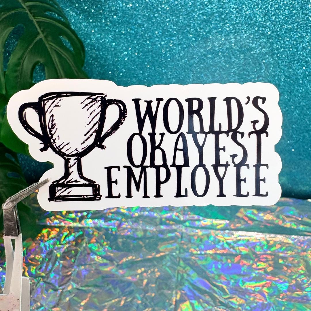 World's Okayest Employee Vinyl Sticker