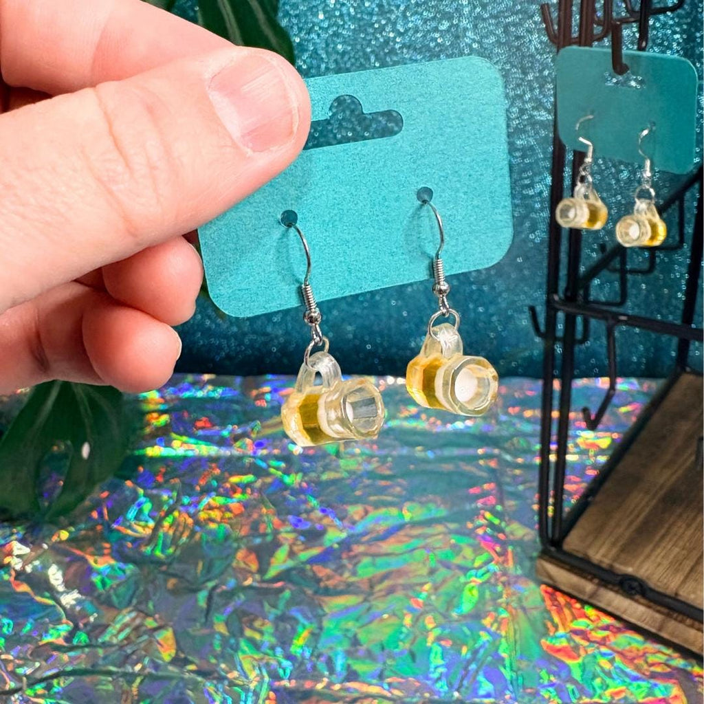 Beer Glass Dangle Earrings
