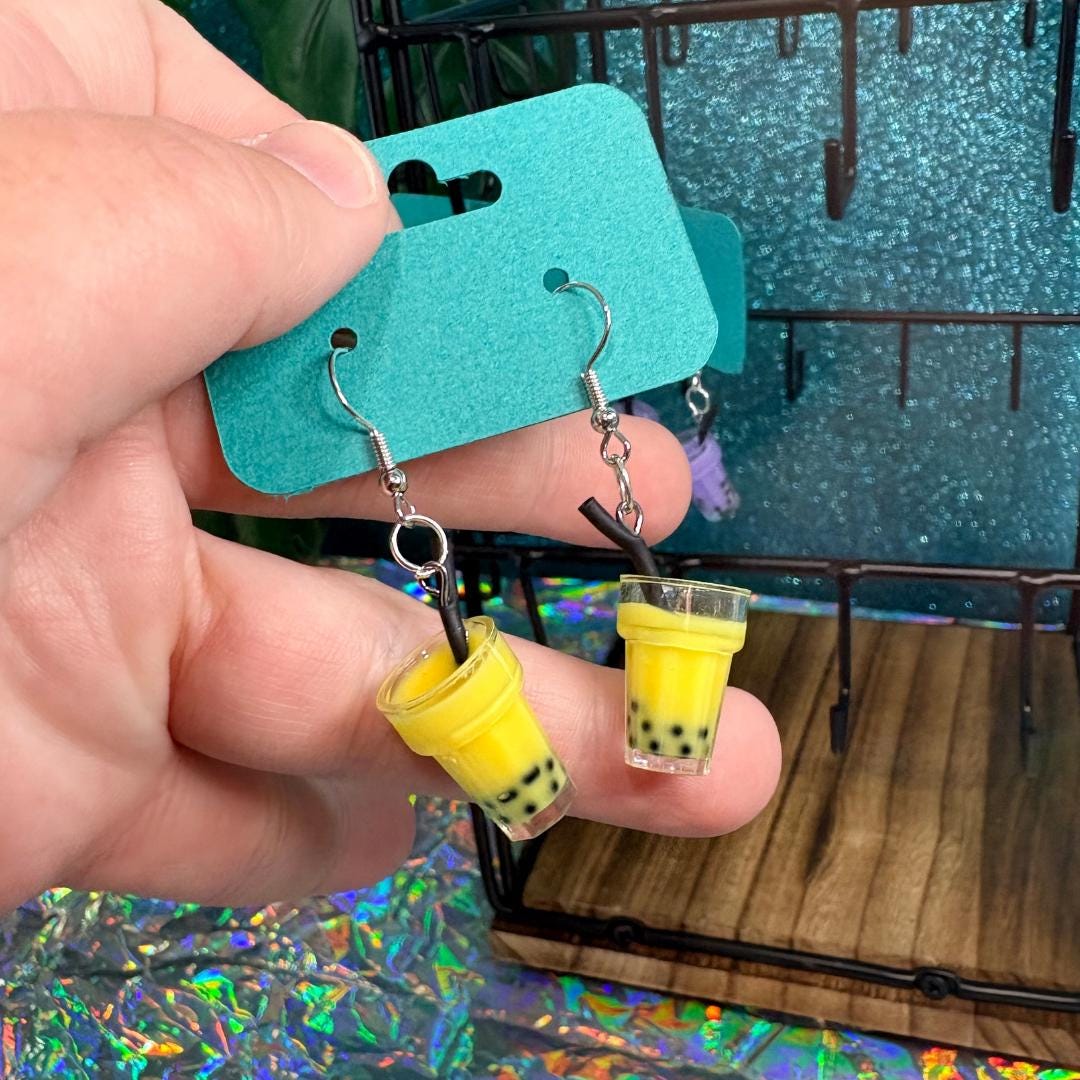 Boba Tea Dangle Earrings