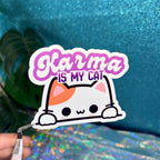 Karma Is My Cat Swift Vinyl Sticker
