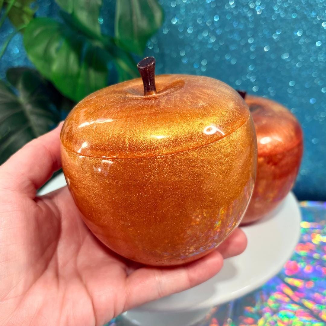 Handmade Resin Apple Jar