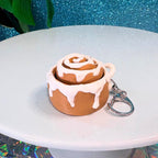 Cinnamon Roll Fidget Clicker Keychain