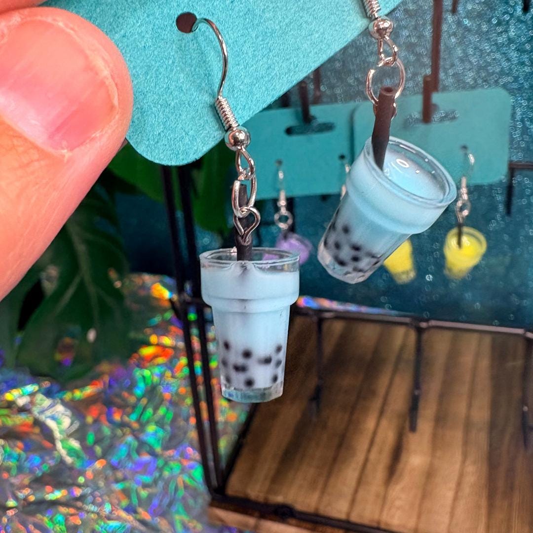 Boba Tea Dangle Earrings