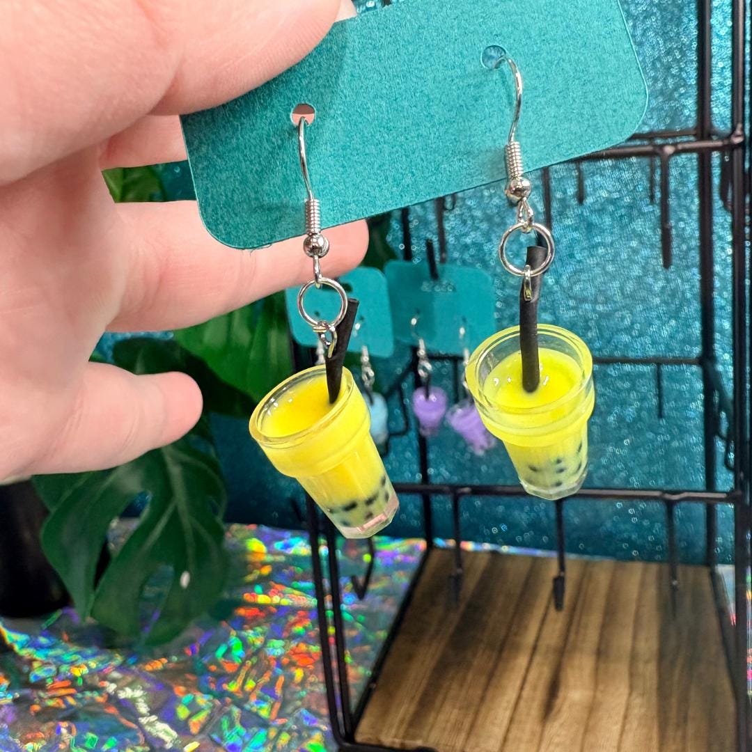 Boba Tea Dangle Earrings