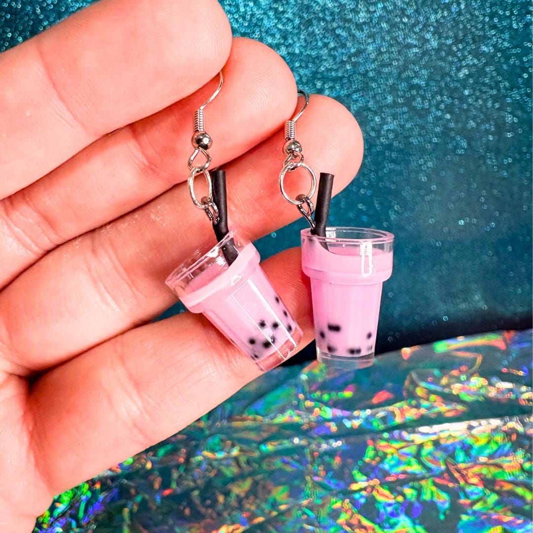 Boba Tea Dangle Earrings