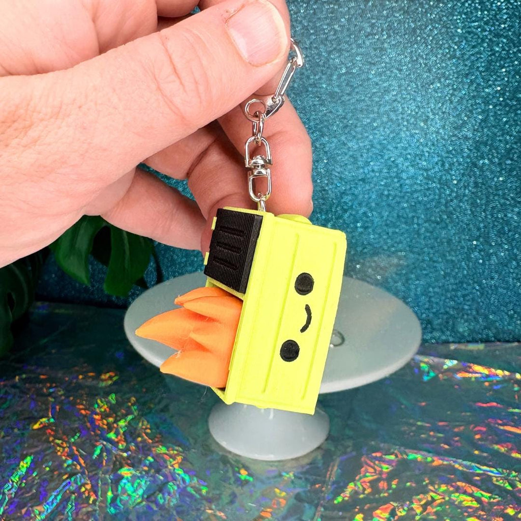 Dumpster Fire Fidget Clicker Keychain