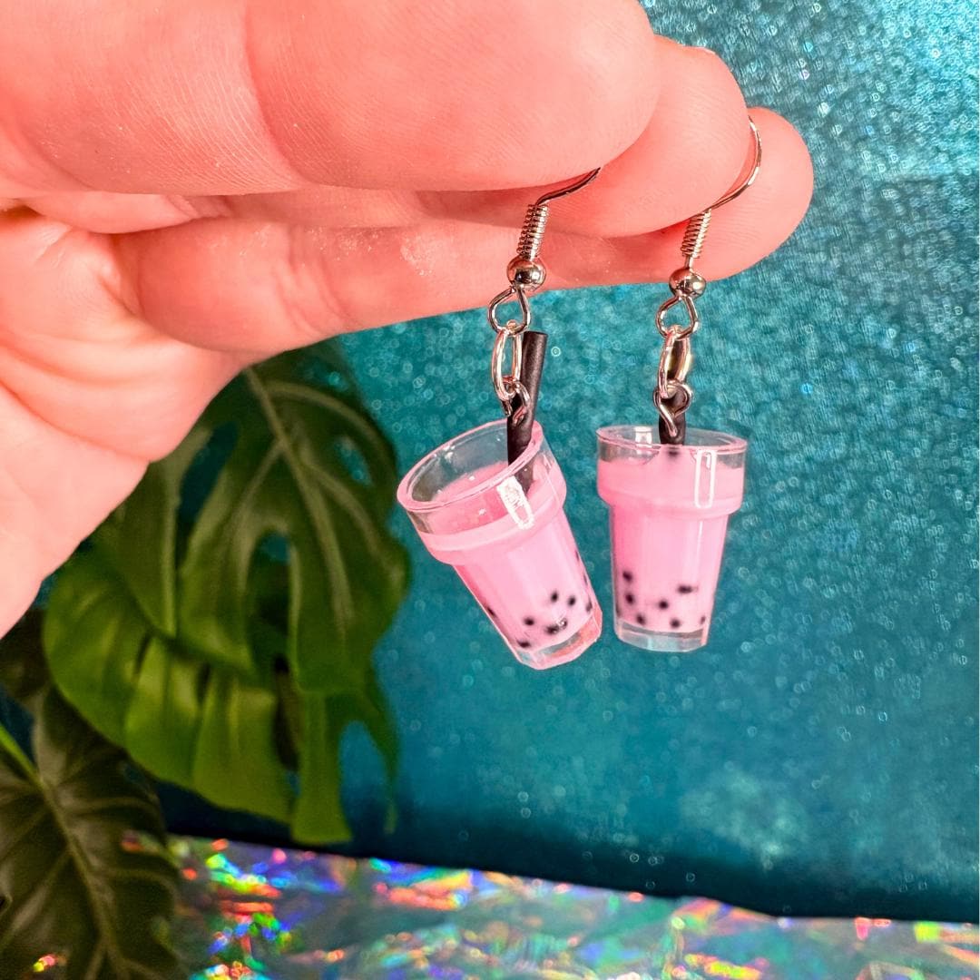 Boba Tea Dangle Earrings