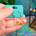 Beer Glass Dangle Earrings