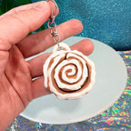 Cinnamon Roll Fidget Clicker Keychain