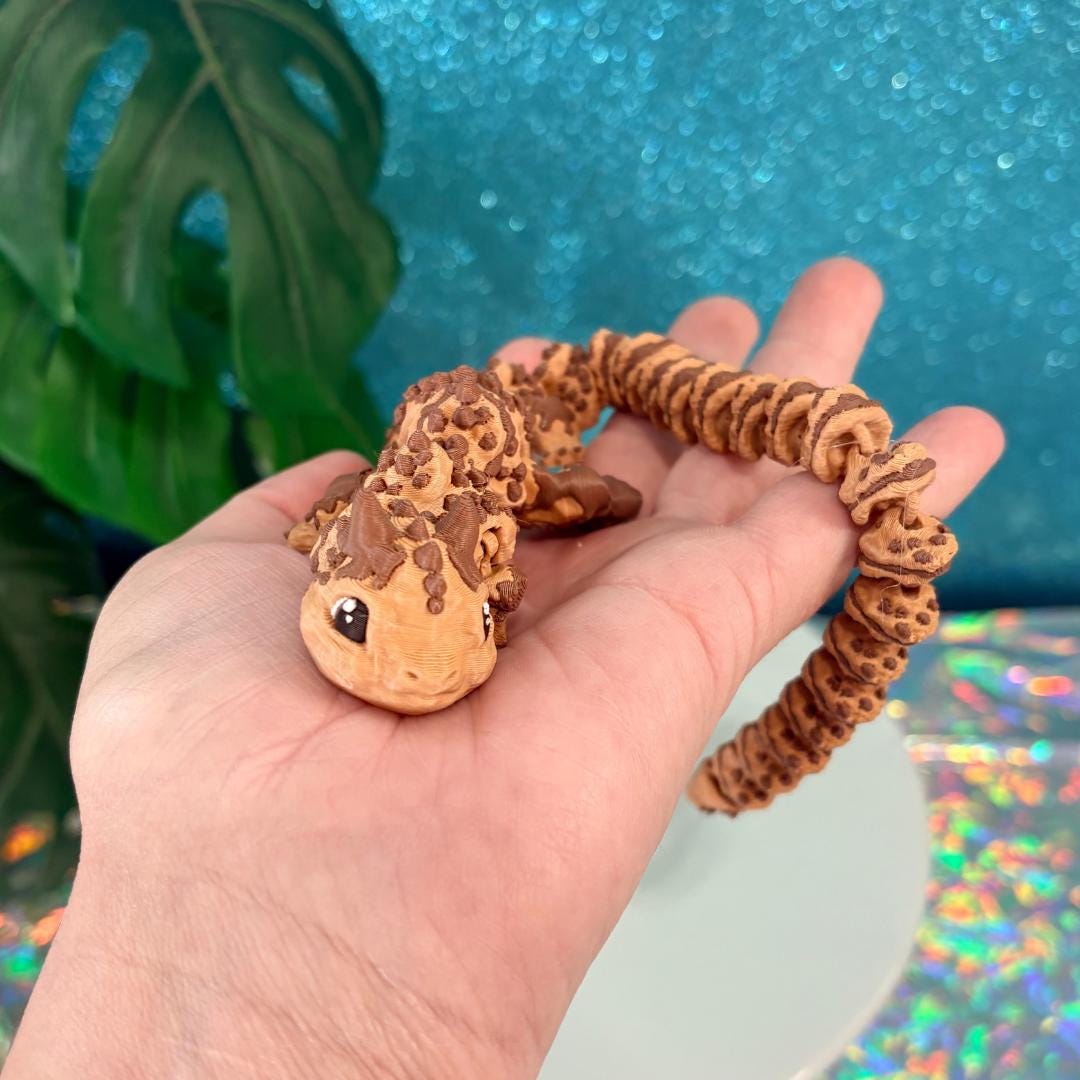 Flexi Chocolate Chip Cookie Dragon Fidget Toy