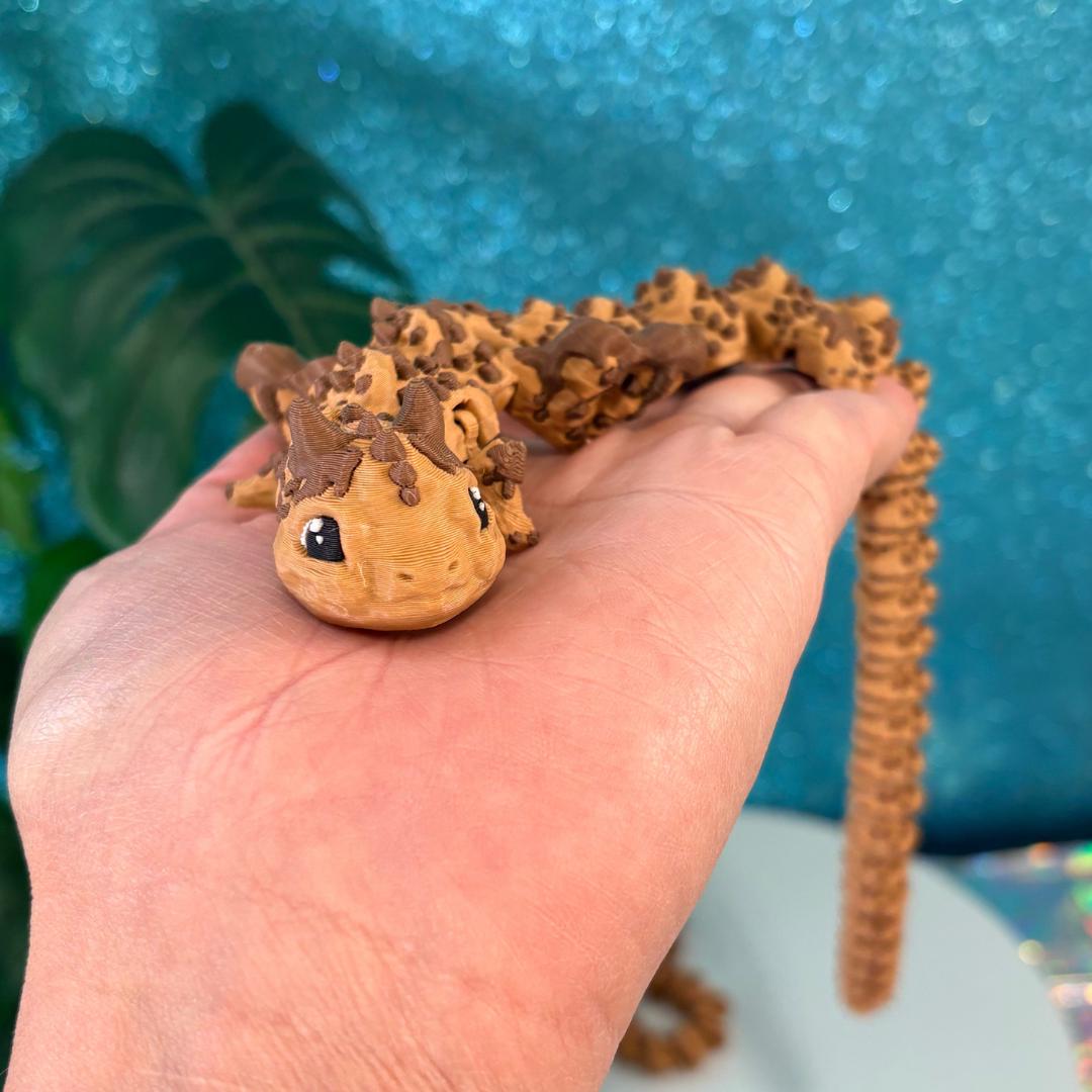 Flexi Chocolate Chip Cookie Dragon Fidget Toy