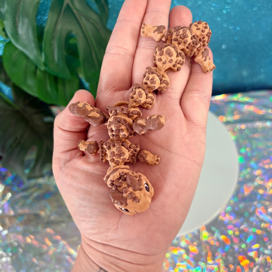 Flexi Chocolate Chip Cookie Dragon Fidget Toy