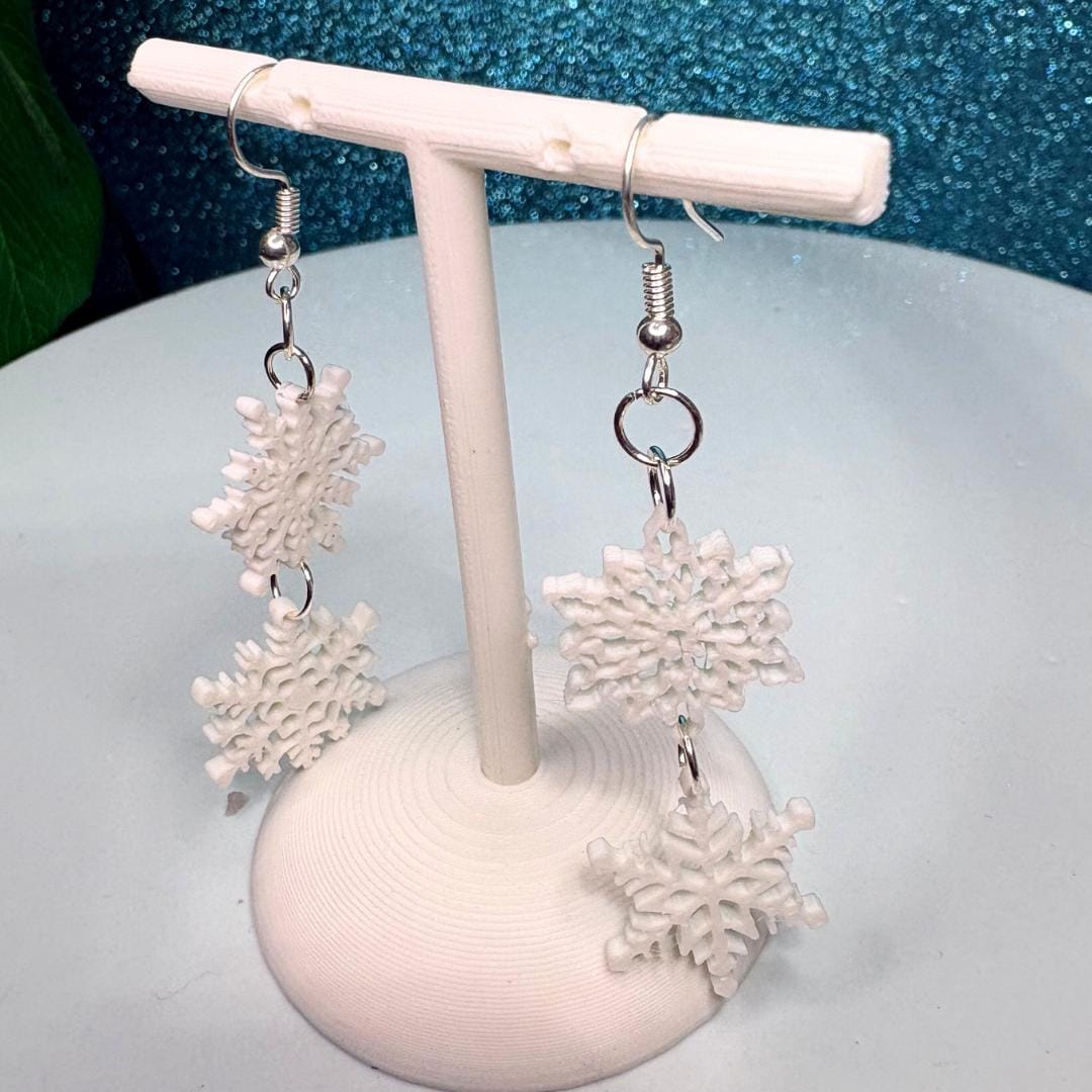Christmas Snowflake Dangle Earrings