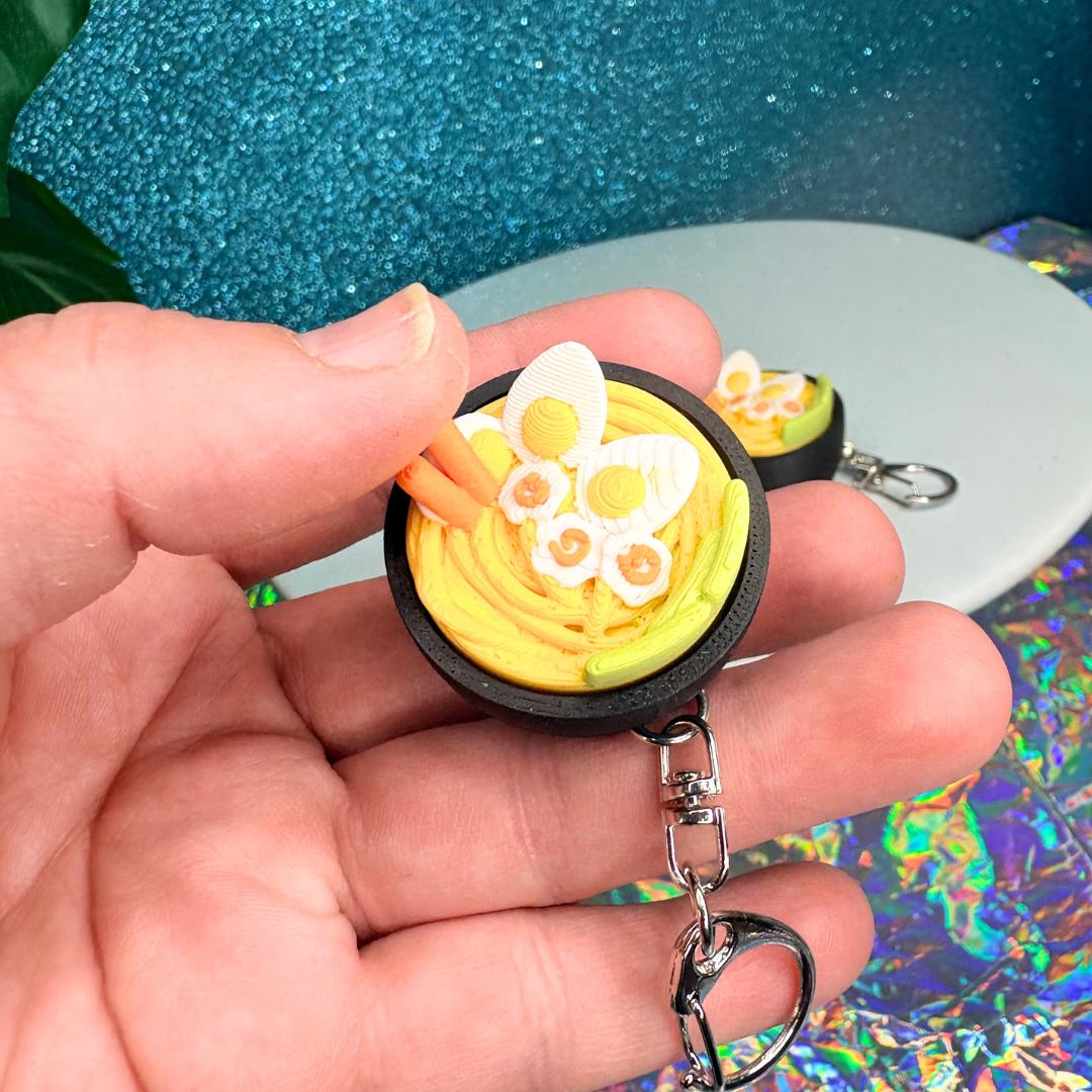 Ramen Bowl Fidget Clicker Keychain