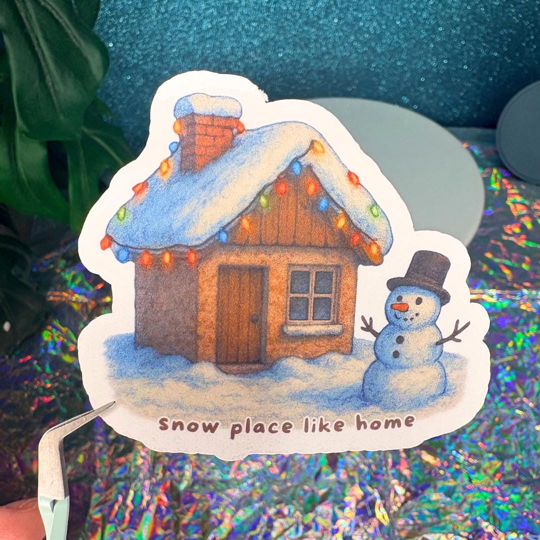Snow Place Like Home Holiday Vinyl Sticker