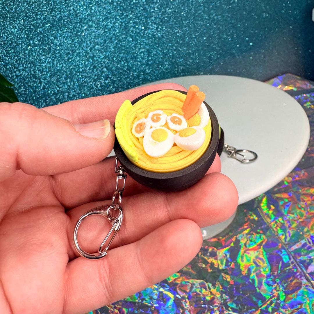 Ramen Bowl Fidget Clicker Keychain