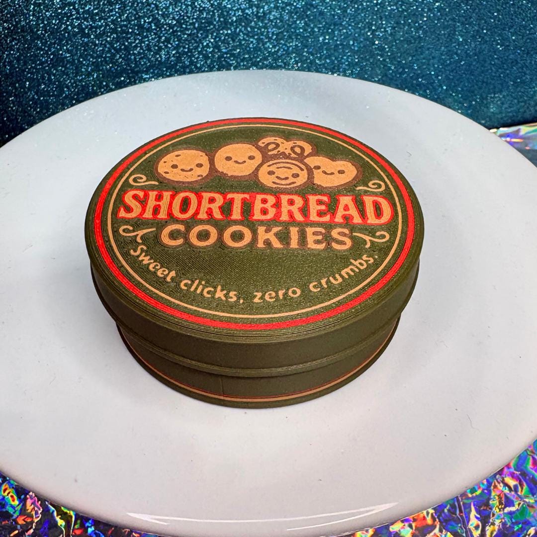 Shortbread Cookie Tin Fidget Clicker