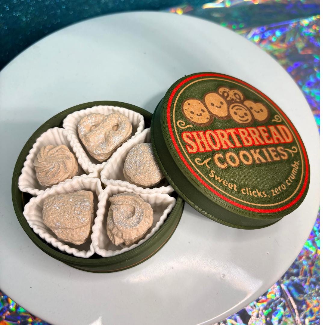 Shortbread Cookie Tin Fidget Clicker