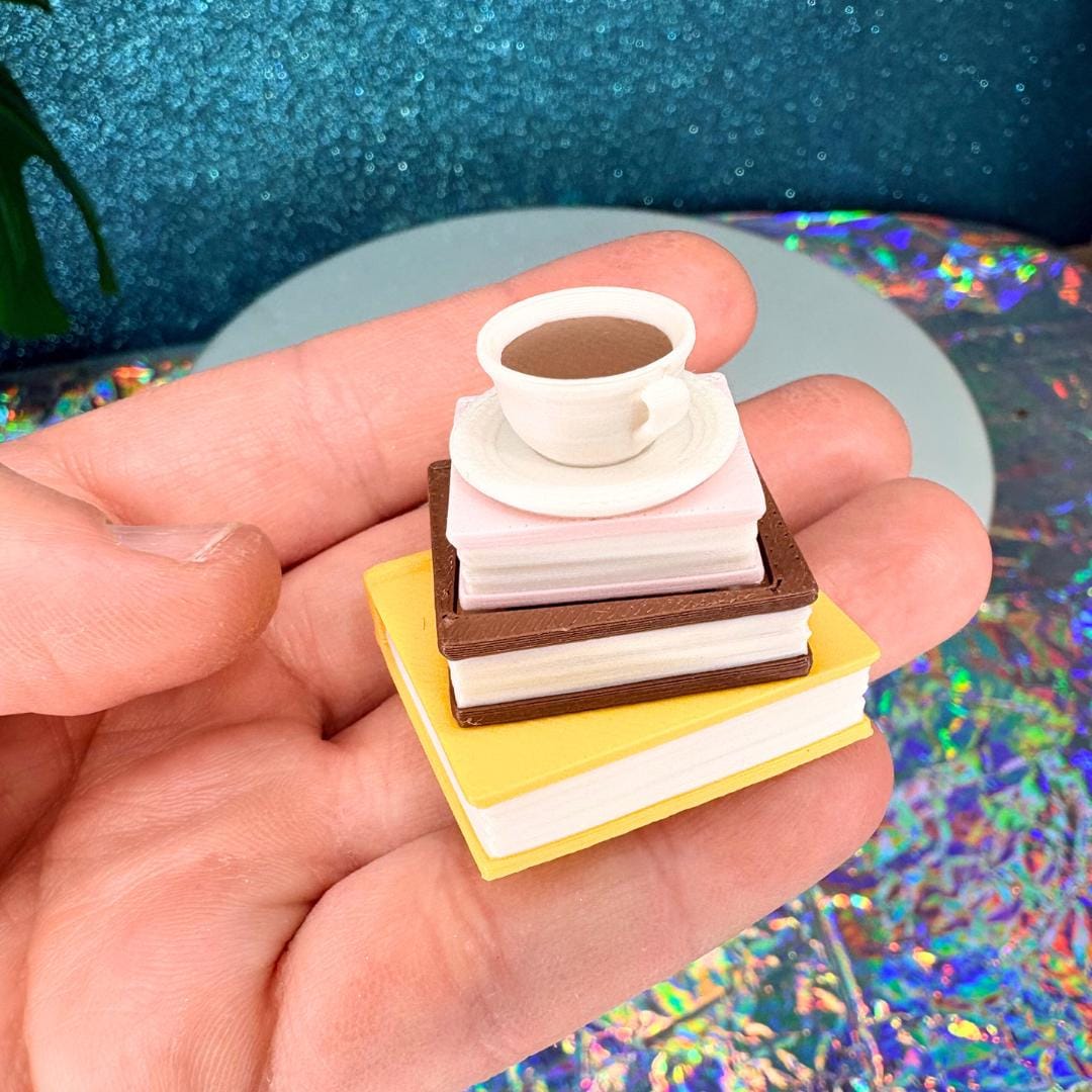 Book Stack Clicker Keychain