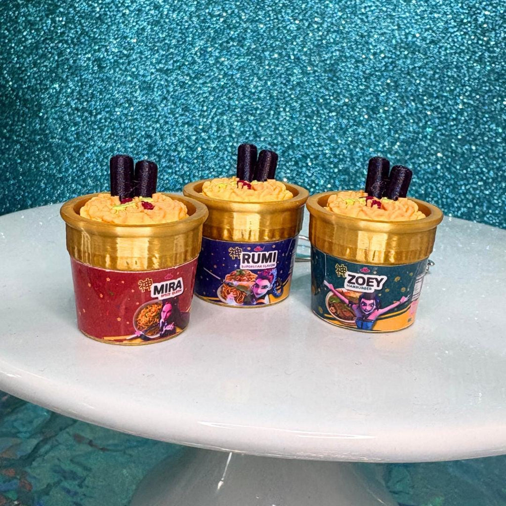 Kpop Huntrix Ramen Clicker Keychain