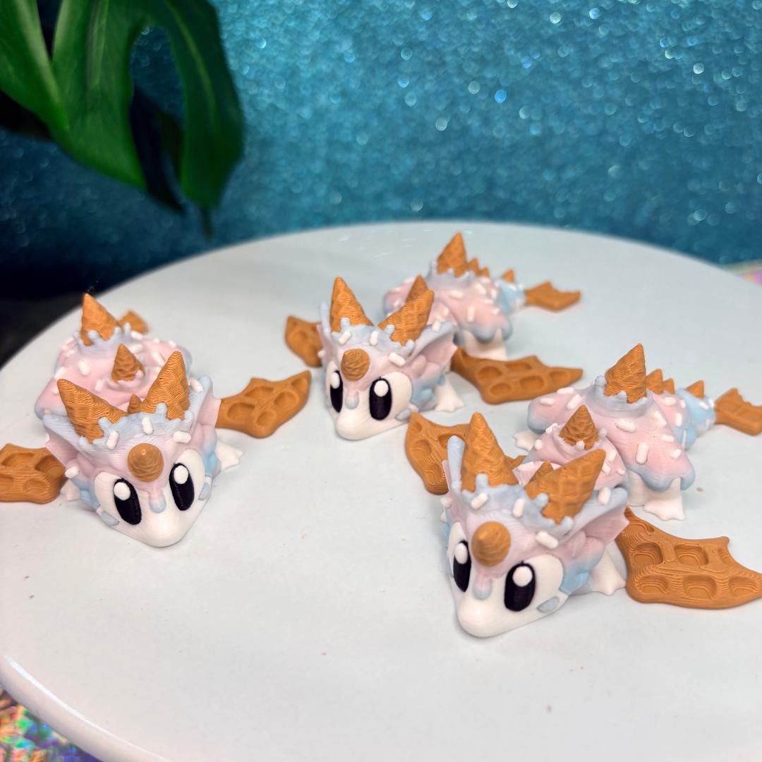 Flexi Ice Cream Dragon Fidget Toy