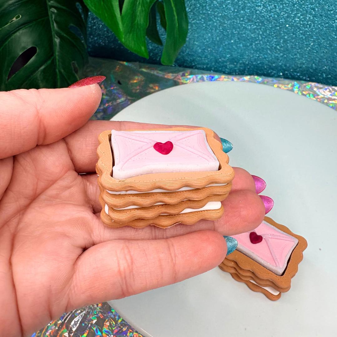 Valentines Letter Cookie Clicker Keychain