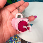 Lock and Key Clicker Keychain
