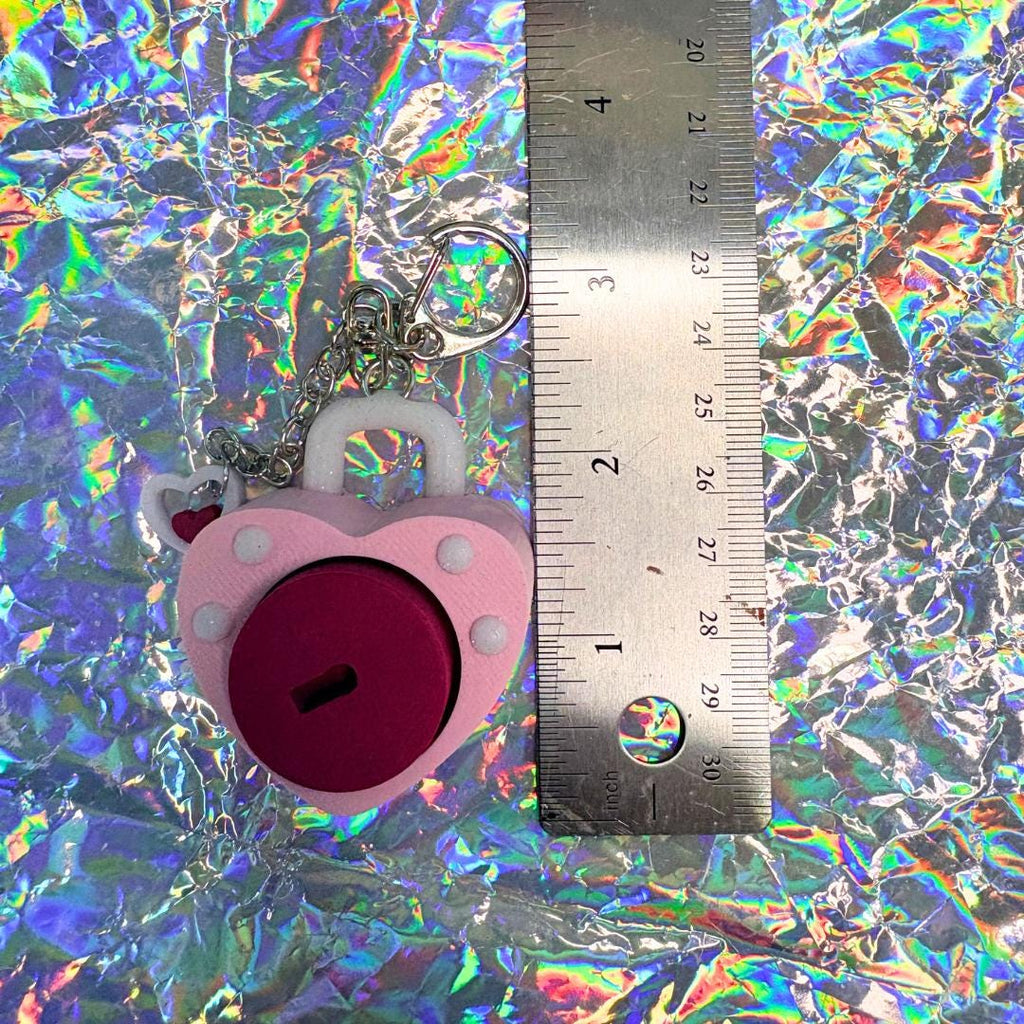 Lock and Key Clicker Keychain