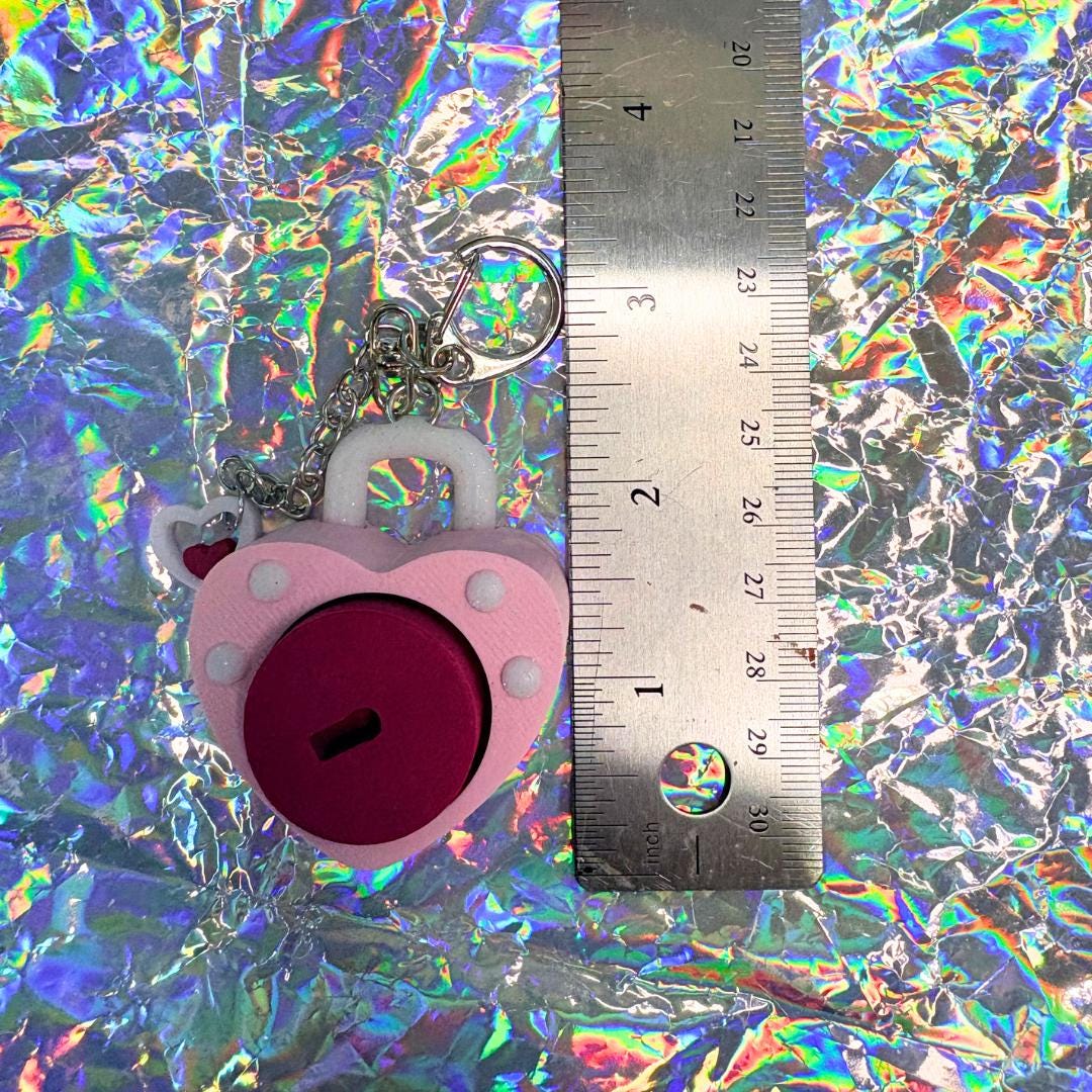 Lock and Key Clicker Keychain