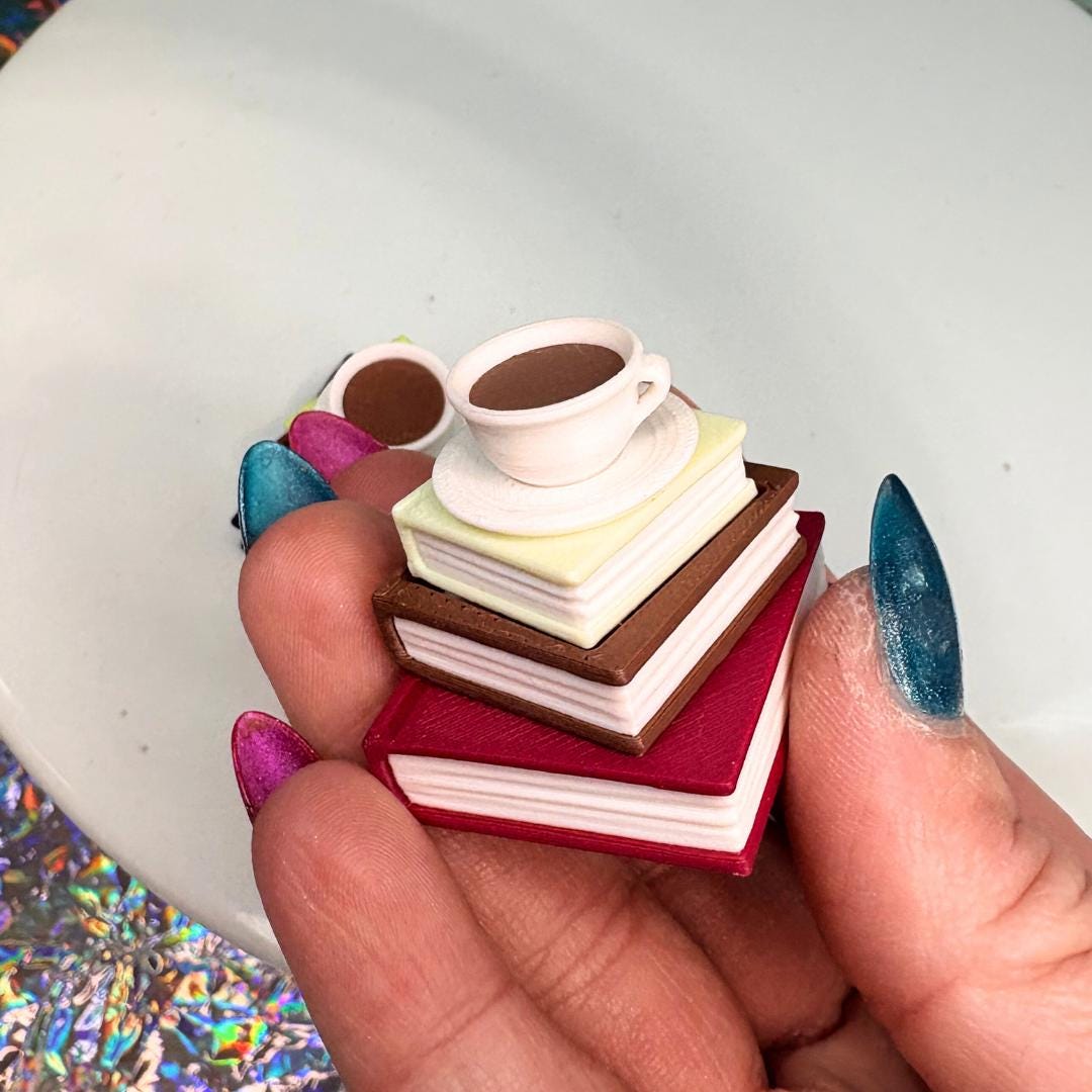 Book Stack Clicker Keychain