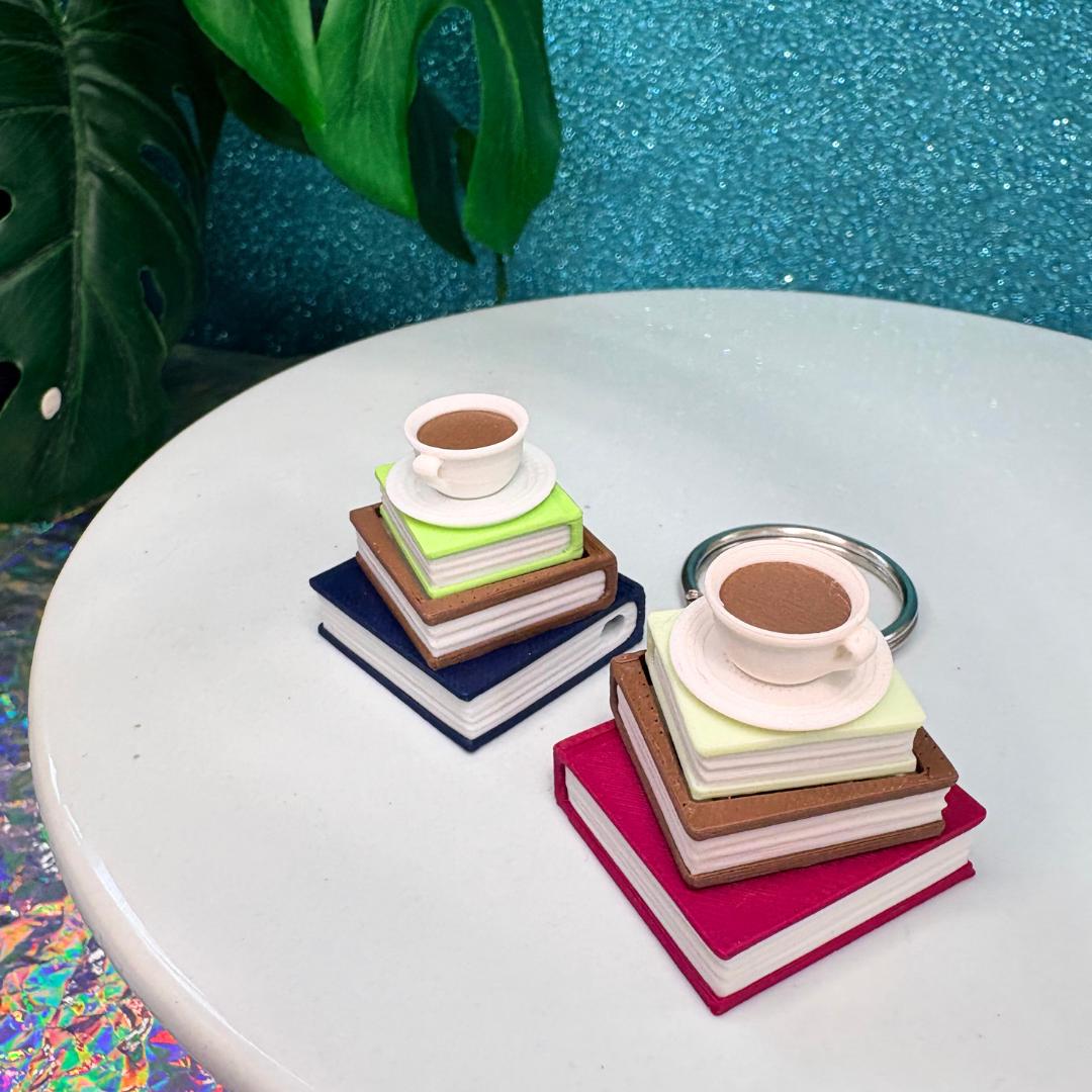 Book Stack Clicker Keychain