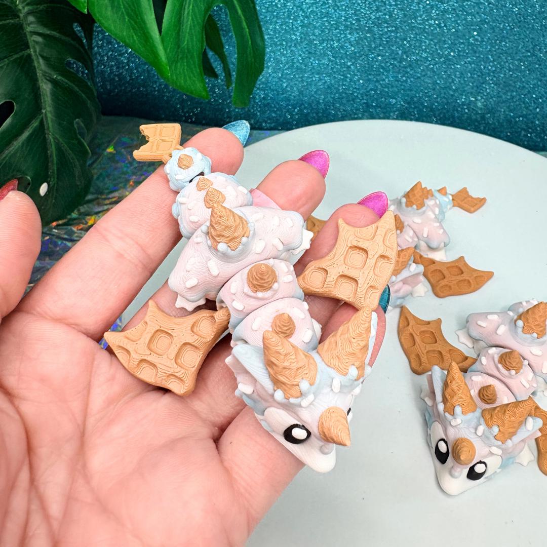 Flexi Ice Cream Dragon Fidget Toy