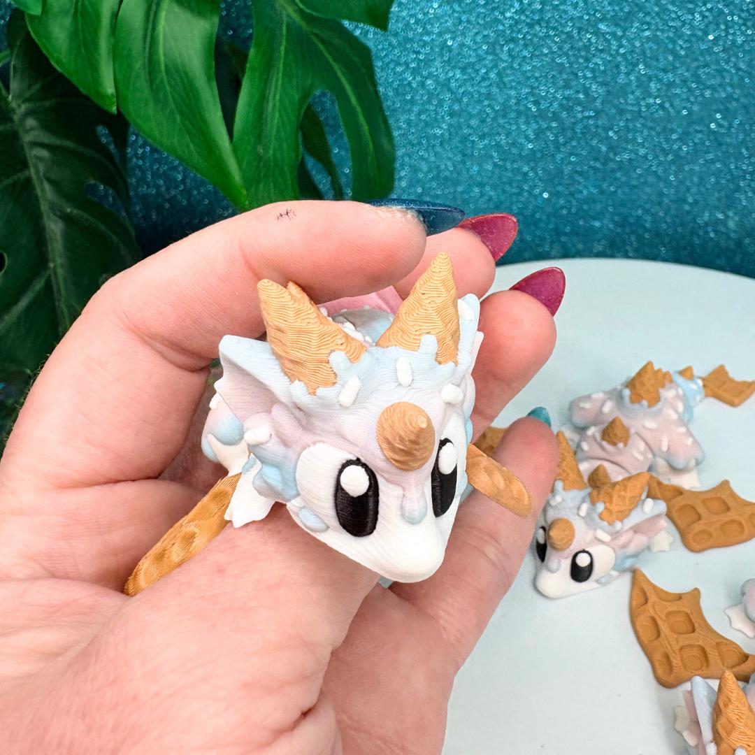Flexi Ice Cream Dragon Fidget Toy