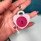 Lock and Key Clicker Keychain