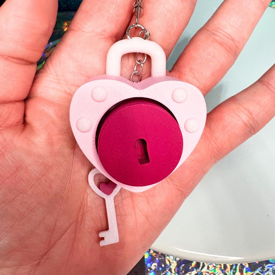 Lock and Key Clicker Keychain