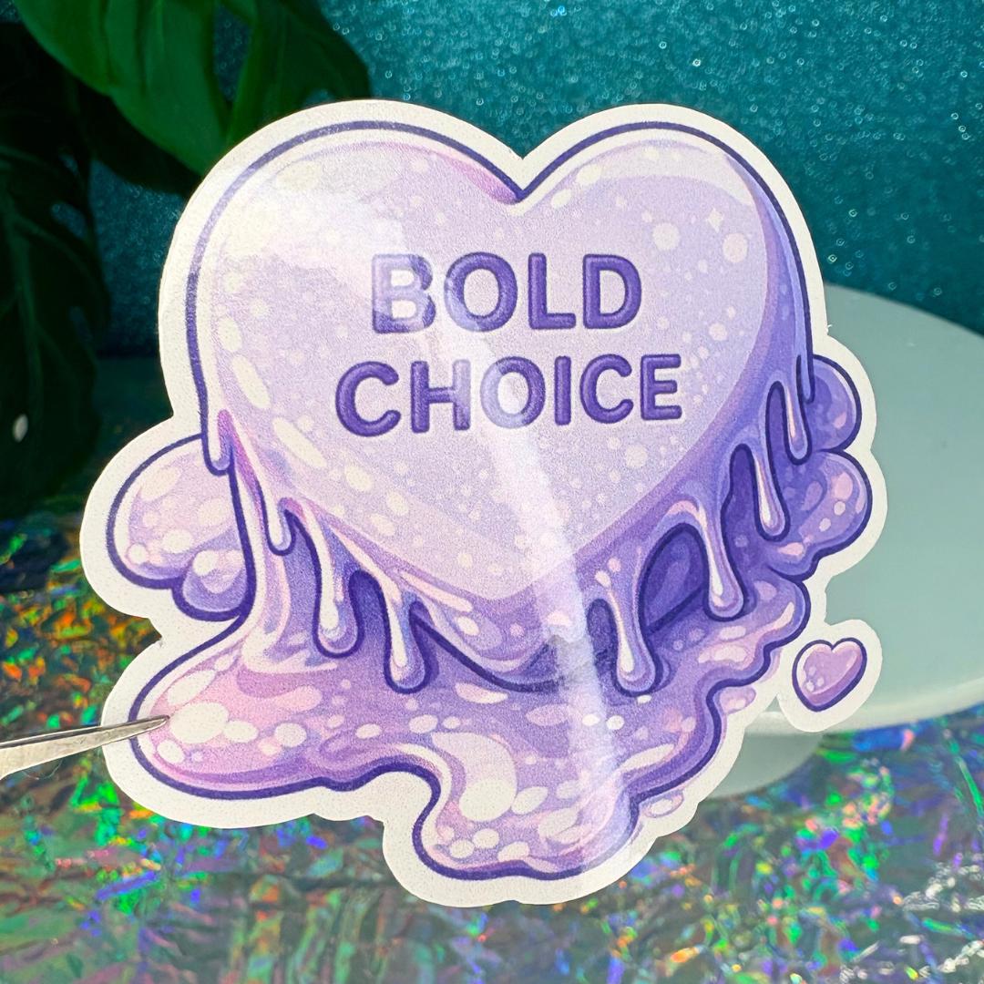 Bold Choice Conversation Heart Vinyl Sticker