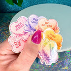 Sassy Conversation Heart Mini Vinyl Sticker Set
