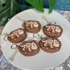 Dino Fossil Fidget Clicker Keychain