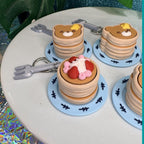 Pancake Stack Fidget Clicker Keychain