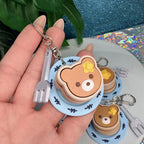 Pancake Stack Fidget Clicker Keychain