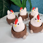 Laying Hen Fidget Clicker Keychain