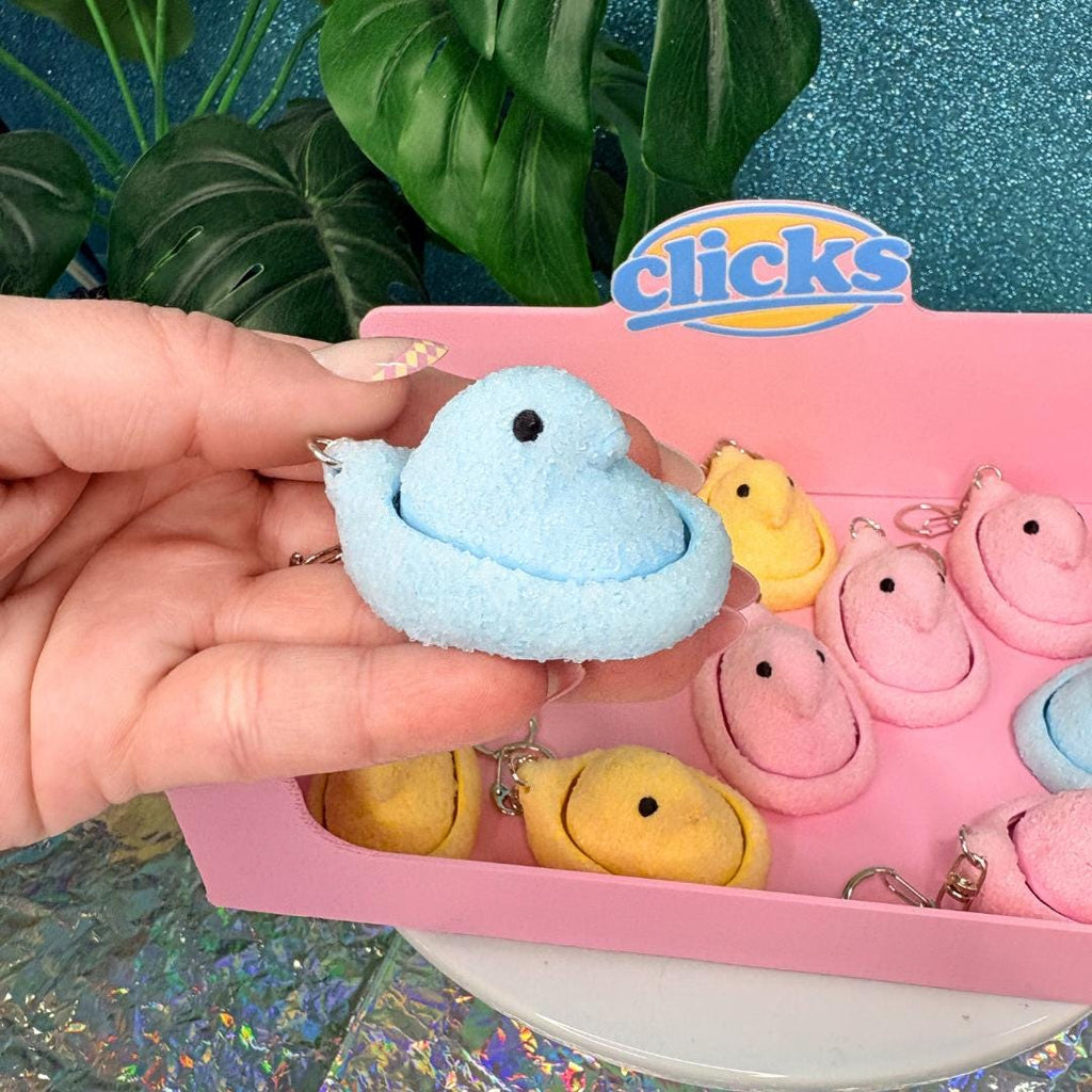 Peep Fidget Clicker Keychain