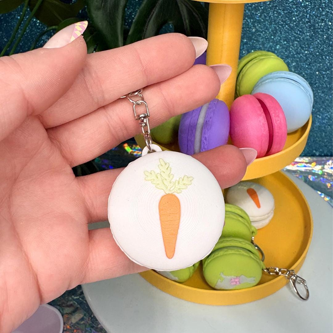 Spring Macaron Fidget Clicker Keychain