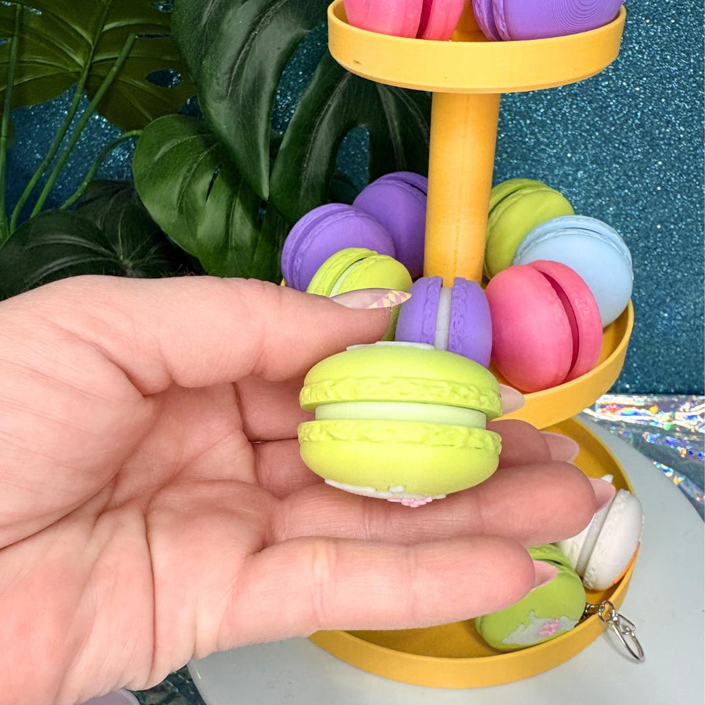 Spring Macaron Fidget Clicker Keychain